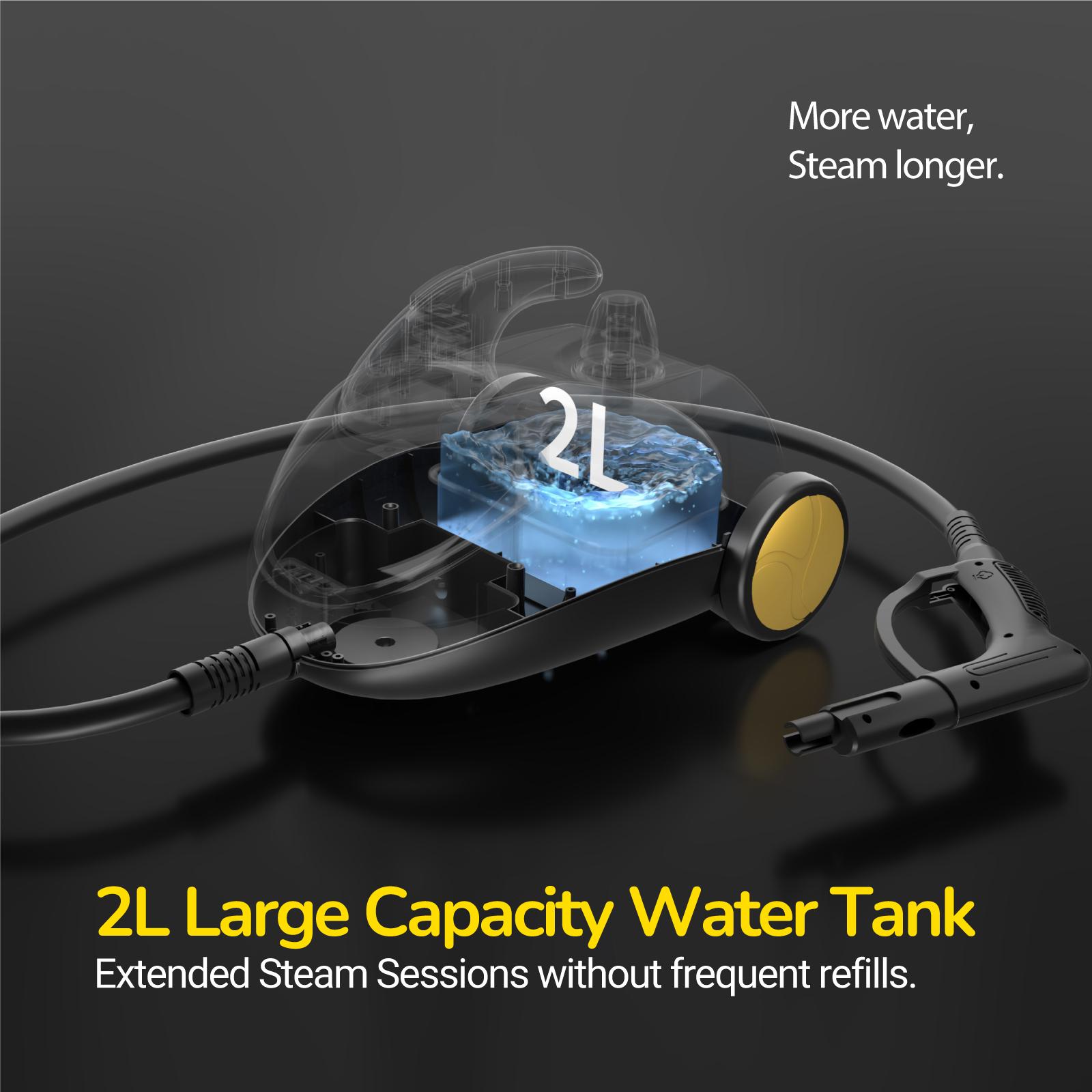 Steambot Steam Cleaner with 2L Large Water Tank Capacity, High Pressure Steam, 28 Accessories ,Chemical-Free Deep Cleaning for House, Kitchen, Bathroom, Car, Multi-Purpose Cleaning, Eliminating Grime & Grease, Steamer for Cleaning,Heavy Duty Deep Cleaning