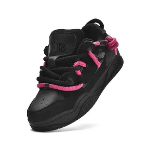 Q-AND Women's chunky sole skate shoes, student niche original design, sporty casual platform couple skate shoes sneakers women new sport shoe flats
