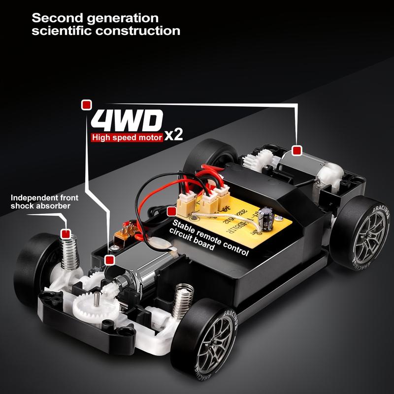 1:24 Remote Control Drift Car, 1 Box 2.4G 4WD Remote Control Car with Light & Tires, Perfect Birthday Gift for Kids, Drift Rc Car