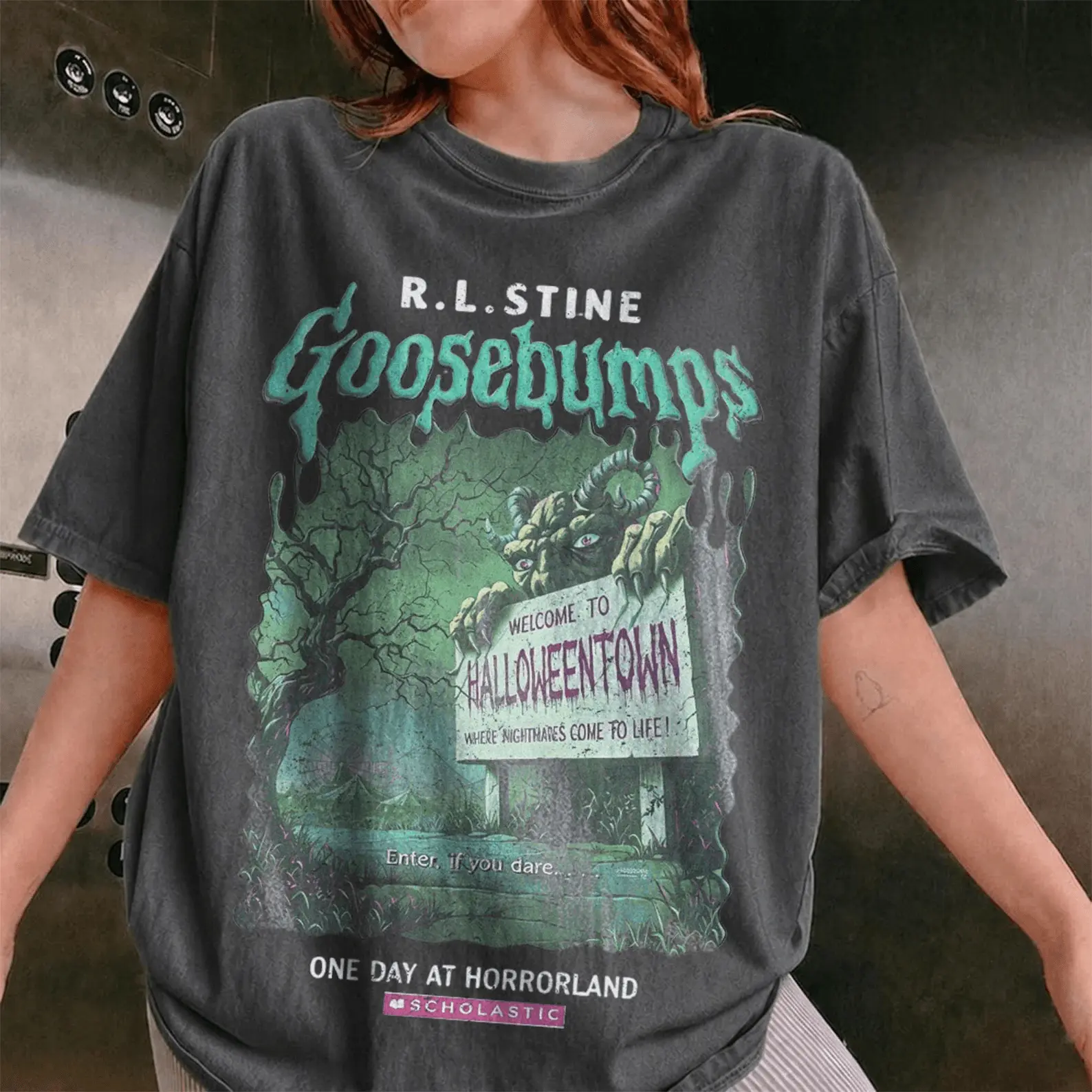 Vintage Goosebumps Horrorland Shirt, R.L. Stine Horror Book Tee, Welcome to HorrorLand Halloween Shirt, WDW 90s Retro Gift 2026