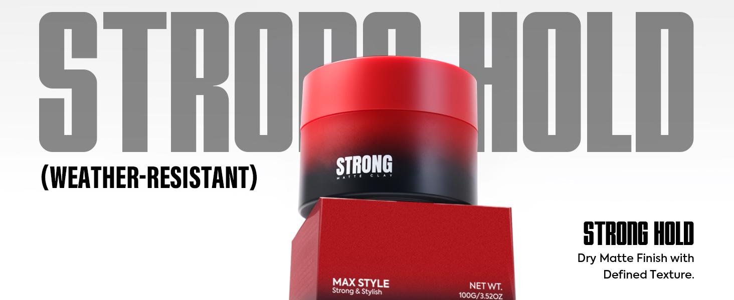 Hair Clay for Men, Strong Hold Matte Finish, Texture Paste with