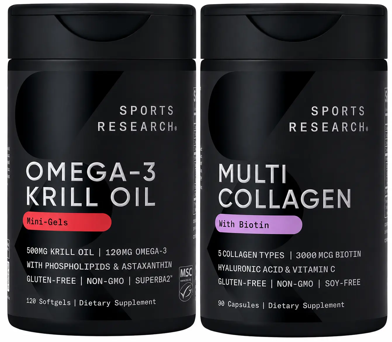 Multi Collagen w/Biotin + Krill Oil Bundle