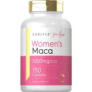 Carlyle Maca Root Capsules for Women 3200mg | 150 Count | Non-GMO, Gluten Free Supplement | For Her