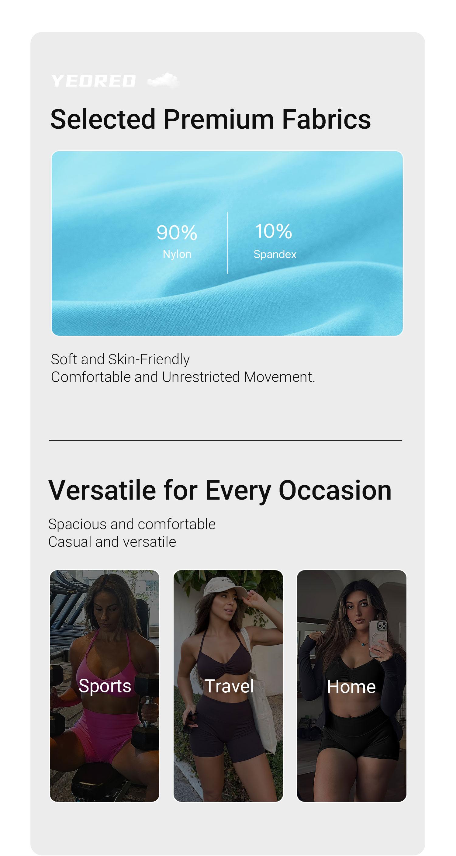 YEOREO SoftHue Impact Strappy Halter Bra for Sports Women Workout Padded Gym Yoga Bra