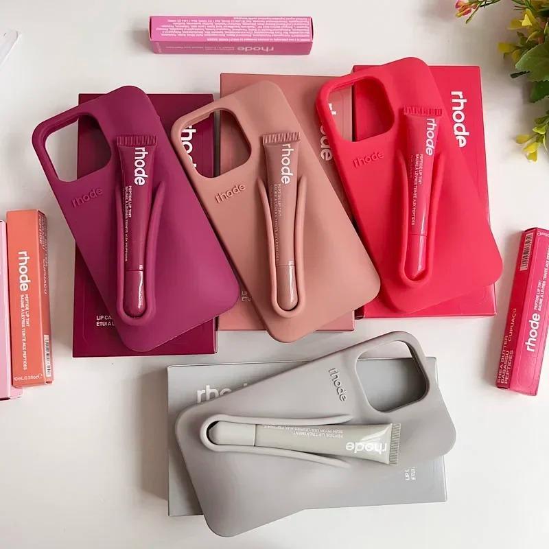 Glazed Gloss Case for iPhone 11 12 13 14 15 16 17 Pro Max – High-Shine Lip Gloss Aesthetic, Smooth Mirror-Like Coating, Stylish Protective Cover for Daily Use, Fashion-Inspired Design