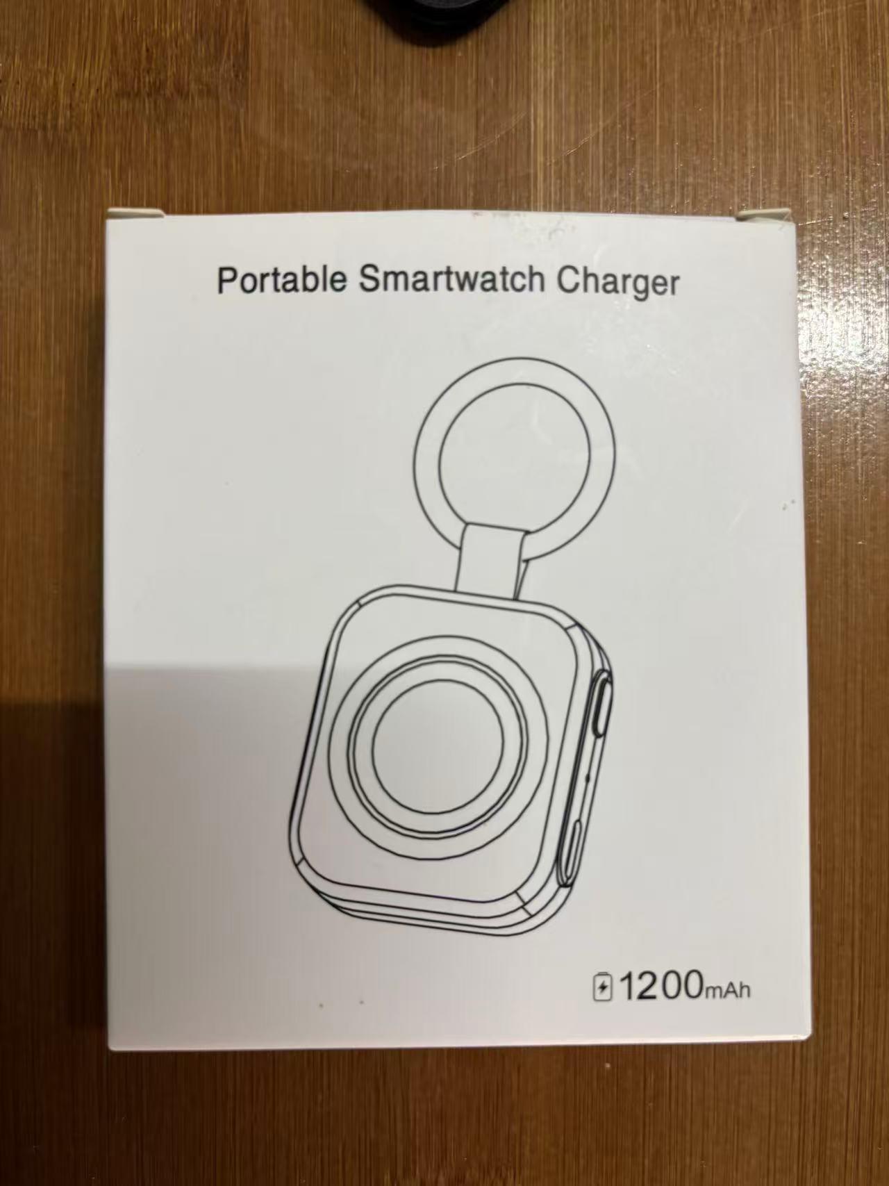 Magnetic Watch Charger Compatible with Apple Watches, Wireless Portable Charging Solution, 1200mAh Fast Charge, Smartwatch Travel Essential