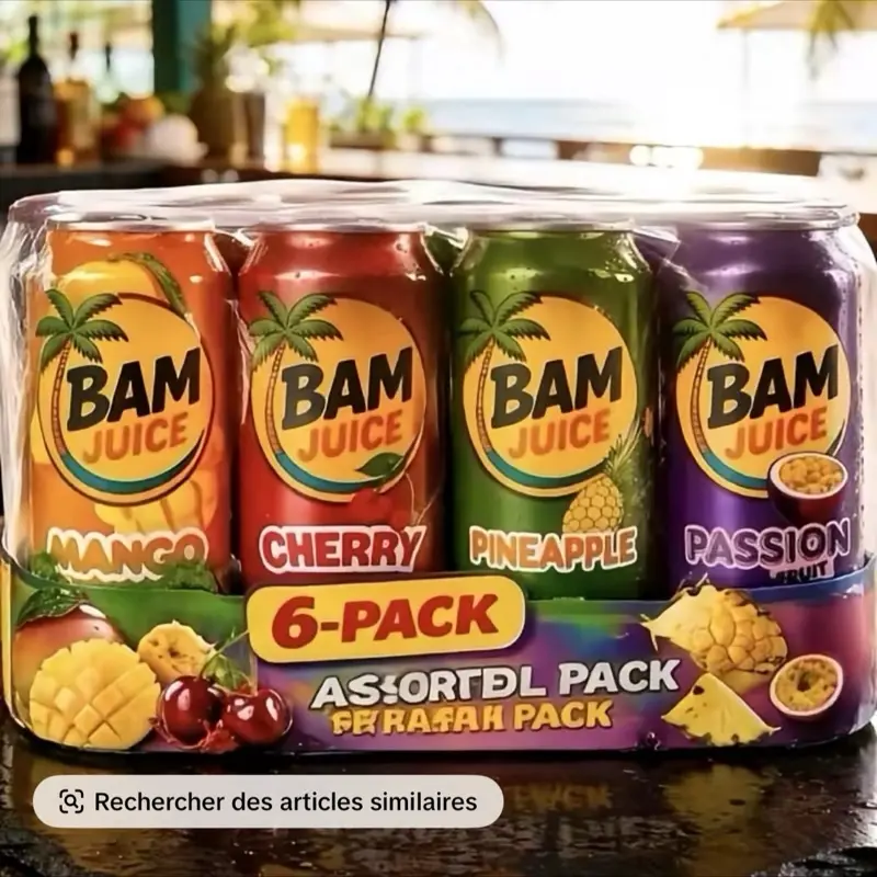 BAM Fruit Beverage, 100% Natural Fruit Juice (Single Serving) 6