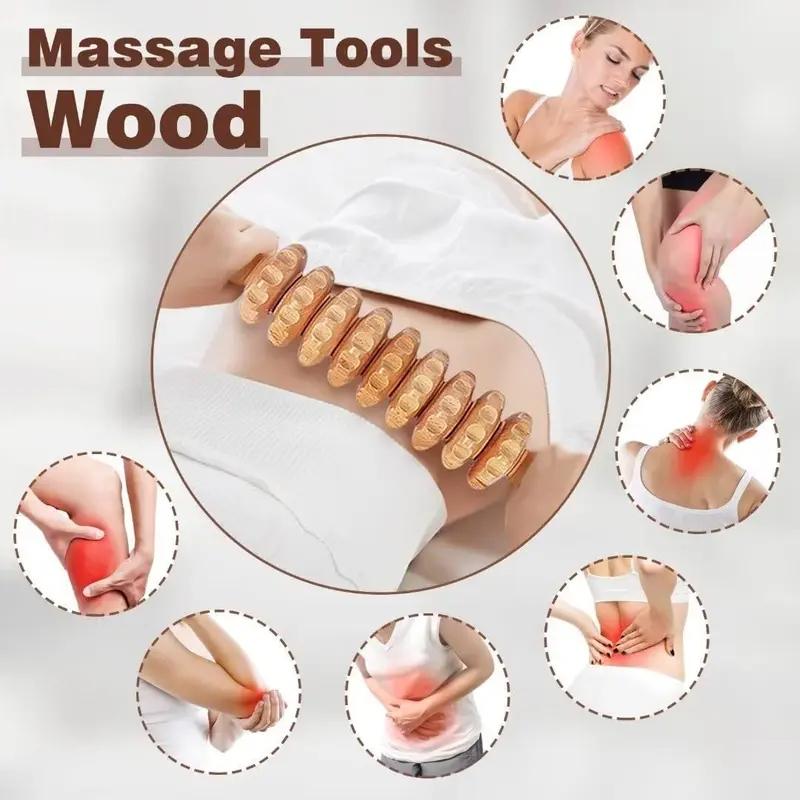 Wooden Massage Tool Set – 6 Counts Manual Massage Tools – For Body & Face Sculpting – Muscle Relaxation & Stretching – Home, Sports, Outdoor Gua Sha Tool Set – Scalp Massager – Back Massager – Foot Massager & Dealsforyoudays & Manual Massage Tools