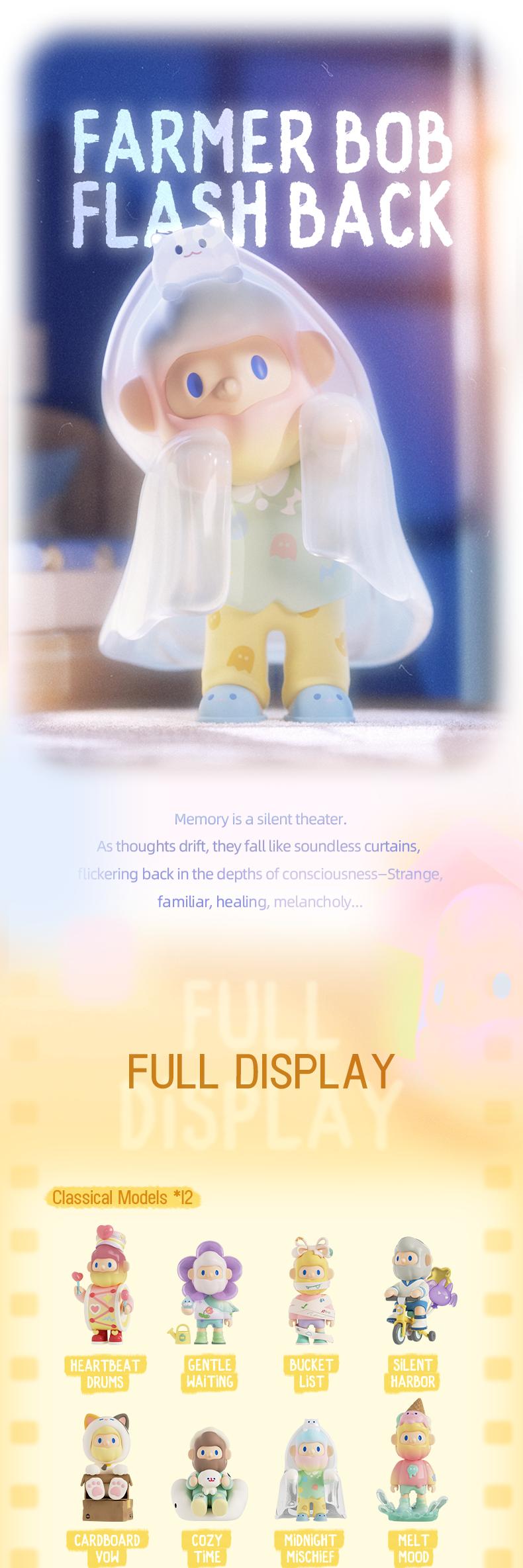 [FINDING UNICORN]【Live Unboxing, Final Sale】 FARMER BOB FLASH BACK SERIES BILIND BOX Cute Figures Desktop Ornament Collectible Toys Birthday Gifts  HMZYQ8M7SC