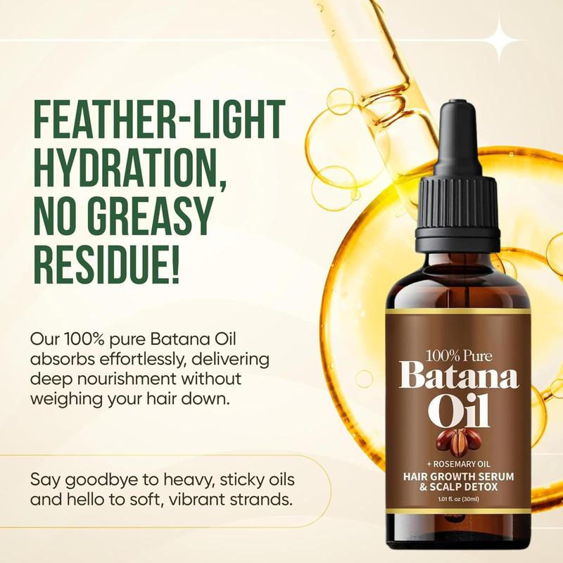 2PCS Batana Oil for Hair,Hair Oil with Rosemary for Hair Growth,for All Hair Types,Batana Hair Oil for Women and Man