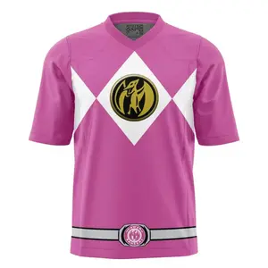Pink Ranger Power Rangers American Football Jersey 2026 Men's and Women's American Football Jerseys, Rugby Jerseys, Sportswear, Training Jerseys, T-shirts, Quick-Drying Tops - Hot Trend 2026