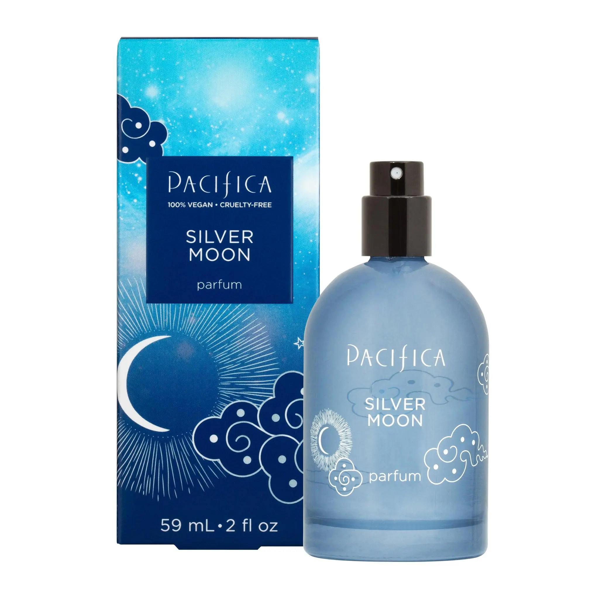 Pacifica Beauty Silver Moon Spray Perfume, Vanilla, Tonka, Earthly, Unisex Fragrance