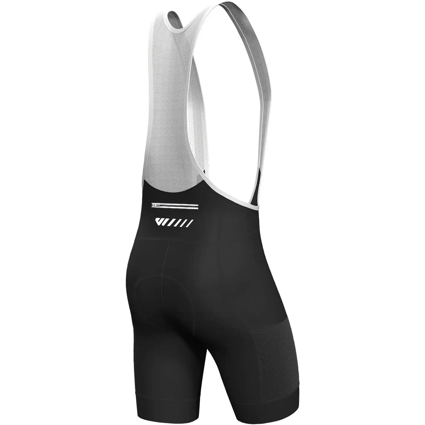 Wulibike Men's Cycling Bib Shorts, Snug Fit Nylon Blend Active Shorts with 4D Padding, Anti-Slip Leg Grips & Reflective Logo, Sports Shorts, Male