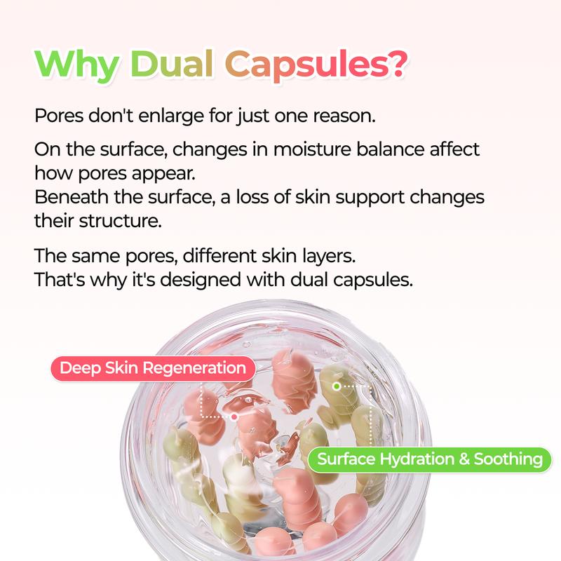 [Dr.Melaxin Official] CACTOX PORE DUAL CAPSULE CREAM with Cactus Cooling Reduce Puffiness & Pore Tightening for Visible Pore Care Skin Repair