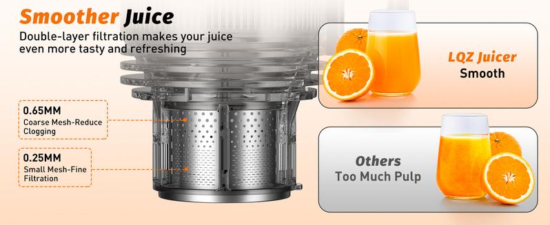 Cold Press Juicer,medium-Sized Slow Masticating Machine with 5.3" Large Bore Feed Chute for Whole Fruits&Vegetables,350W Juice Extractor,Easy to Clean #TikTokShopBlackFriday Cold Press Juicer,medium-Sized Slow Masticating Machine with 5.3" Large Bore Feed Chute for Whole Fruits&Vegetables,350W Juice Extractor,Easy to Clean #TikTokShopBlackFriday