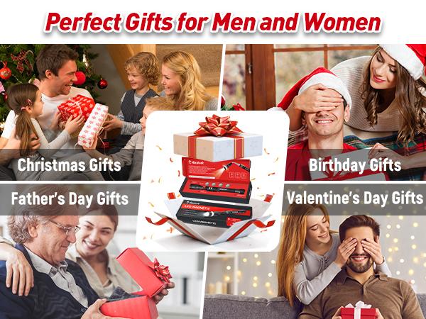 BIIB Valentines Day Gifts for Him, Gifts for Men LED Telescoping Magnetic Pickup Tools, Mens Valentines Day Gifts for Boyfriend Husband, Mens Dad Gifts, Anniversary Birthday Gifts for Men Cool Gadgets