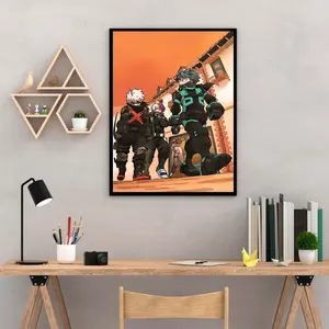 My Hero Academia Poster, Heroic Trio Manga Wall Art, Deku, Bakugo, and Todoroki, Home Decor, Gift for Fans_Poster