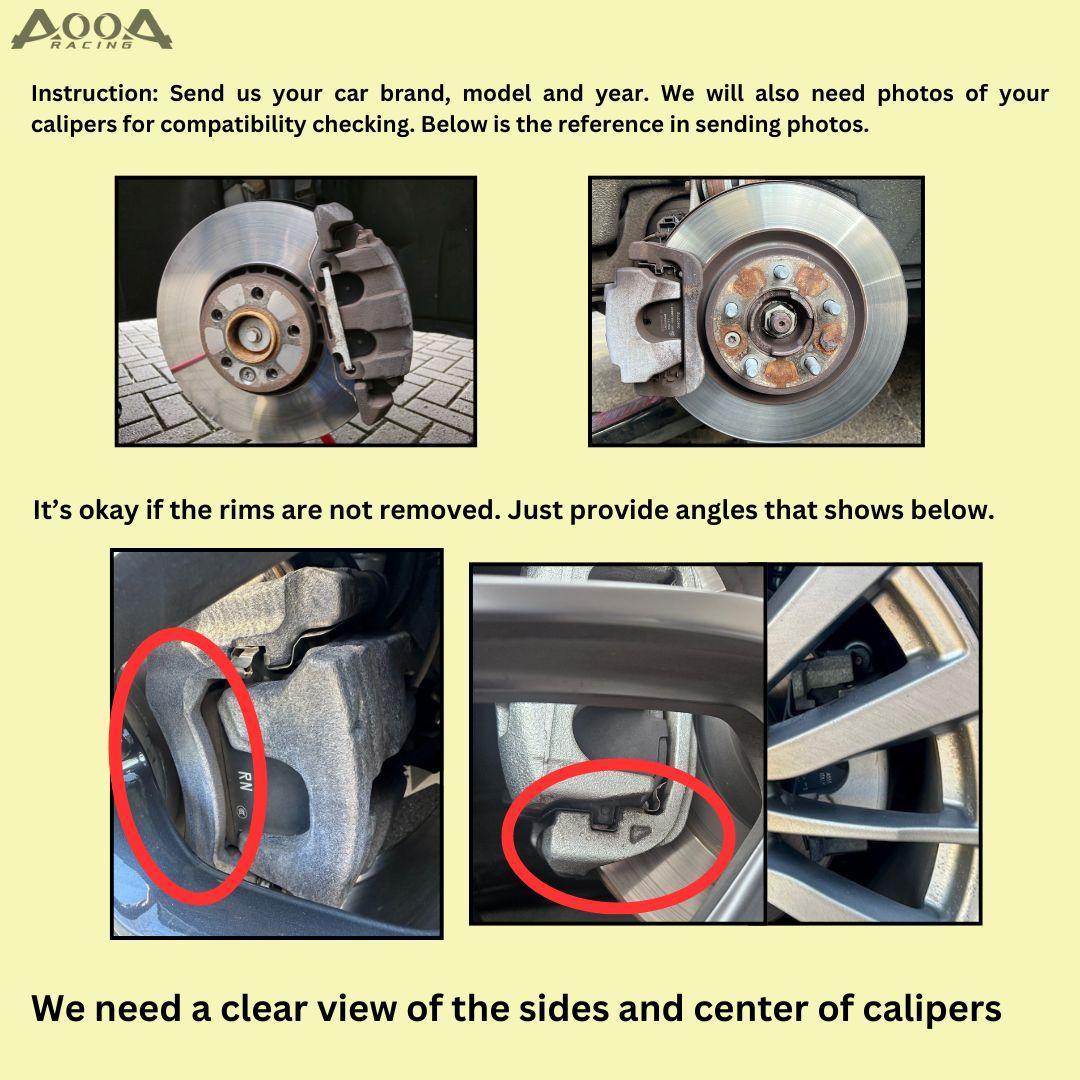 AOOA Racing Caliper Covers Aluminum Brake Caliper Covers Fit for Nissan  Versa(front and rear)