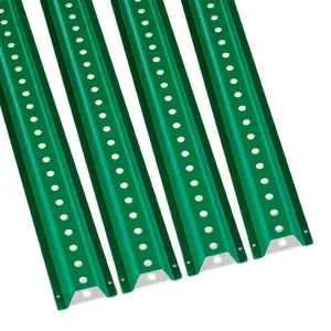 【Summervibes】VEVOR 6FT U-Channel Sign Post,  , 4Pack Green Heavy Duty Steel Fixed Fence Post, Steel Fence U-Channel Sign for Garden, Courtyard, Farm or Traffic Intersection