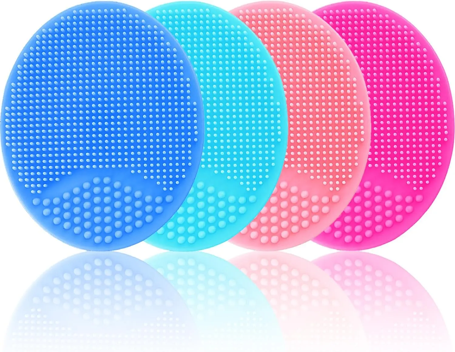 Facial Cleansing Brush Skin Care Devices - 4-Pack Silicone Pore Cleaner, Exfoliator Brush Combo Cleansing Tool for Deep Cleaning, Blackhead & Acne Care, Skin Care Tool
