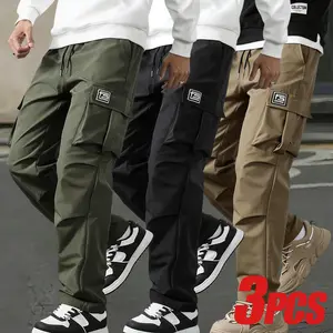 Men’s 3-Pack Cargo Pants – Tactical Style, Lightweight & Wrinkle-Resistant, Perfect for Streetwear, Outdoor & Casual Wear#SummerVibes