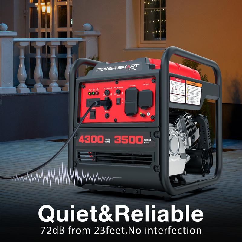 PowerSmart 4300-4500Watt Portable Inverter Generator, Gas Powered, Hurricane season, Lightweight and Emergency Backup, Camping, EPA Compliant(DB5041 DL5040 DB5041C)