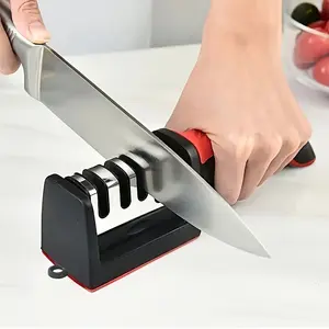 4-in-1 Professional Knife Sharpening Stone Tungsten Steel Ceramic ABS Whetstone Sharpens Polishes Kitchen Home