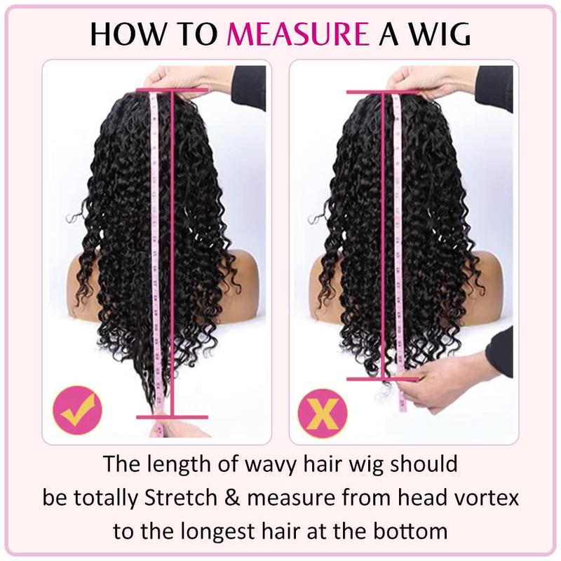 Bling Hair 13x4 Deep Wave Lace Frontal Wig 13x6 Hd Transparent Lace Front Wigs Curly Brazilian Water Wave Human Hair Wig For Women 180Density