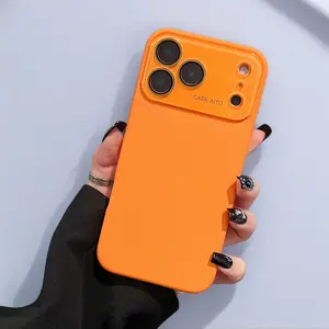 Premium Liquid Silicone Case – Trending Vivid Orange with Black Accents, Daily Protector for Trendy Users, Compatible with iPhone 11/12/13/14/15/16/17 shockproof mobile phone case promax phone case phone 16 dragon phone case pro max case girly nice case