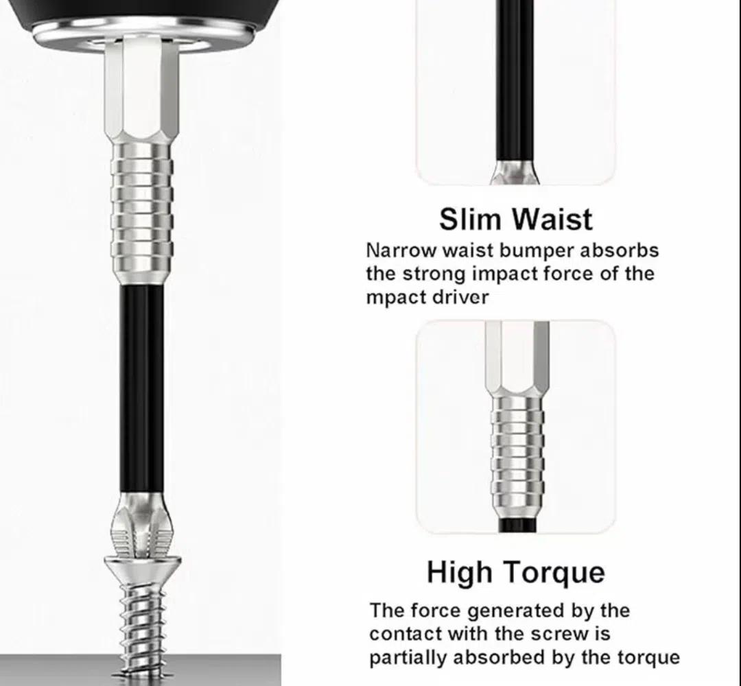 6-piece set-K5 impact-resistant and non-slip cross bit set, strong magnetism, high hardness hand drill screw cutter hexagonal handle bit set