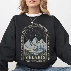 Velaris Acotar Shirt, City of Starlight Shirt, The Night Court Crewneck, Bookish Gift, SJM Merch, To the Stars Who Listen T-Shirt