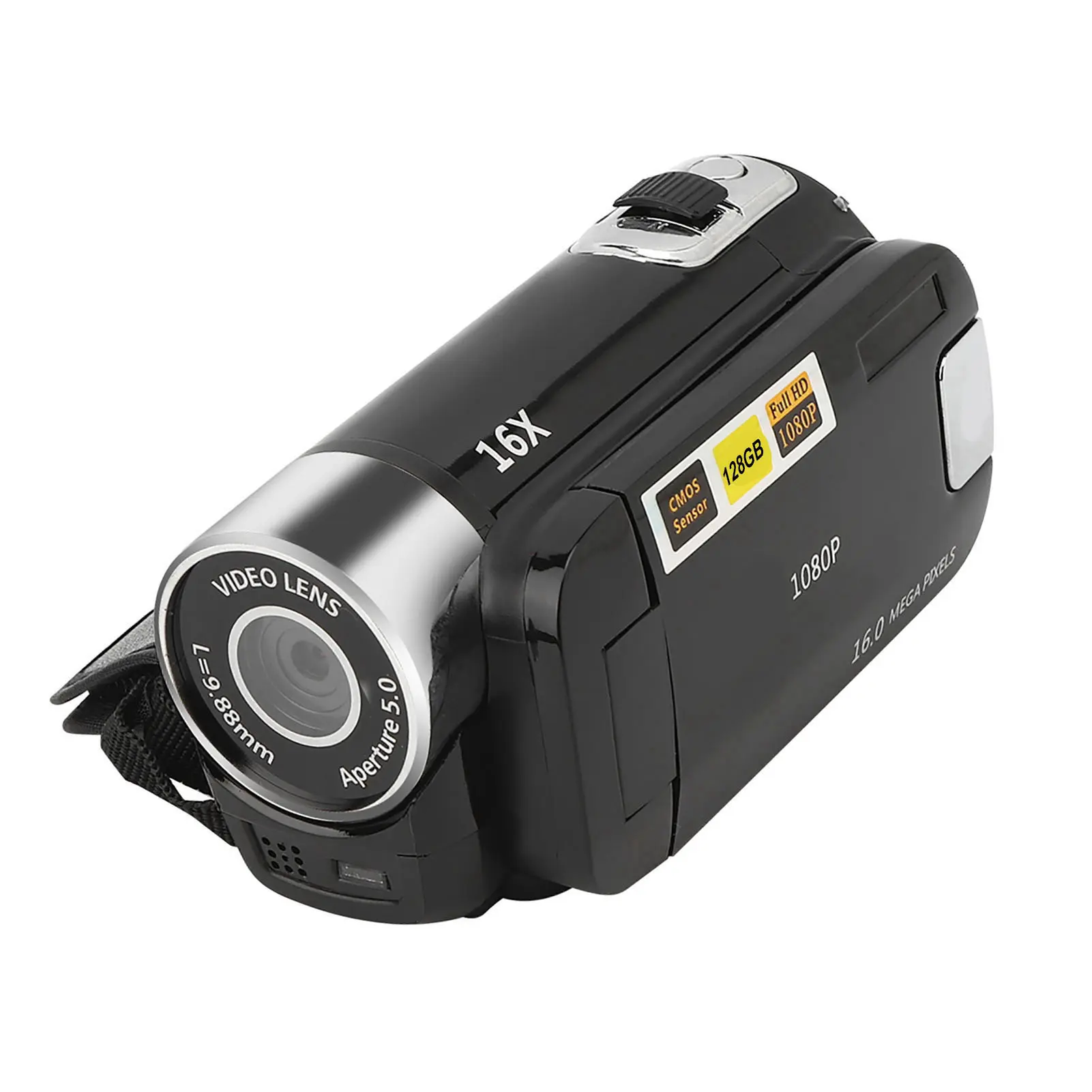 DH-90 Portable HD LCD Camera Camcorder - 16X Digital Zoom, 2.7in Color Display, Memory Card Support, Rechargeable Battery, Cable Compatible, Record Sound Video Capability (Portable Camcorders for Photography), Hd Video Camera, Record Sound Video Camcorder