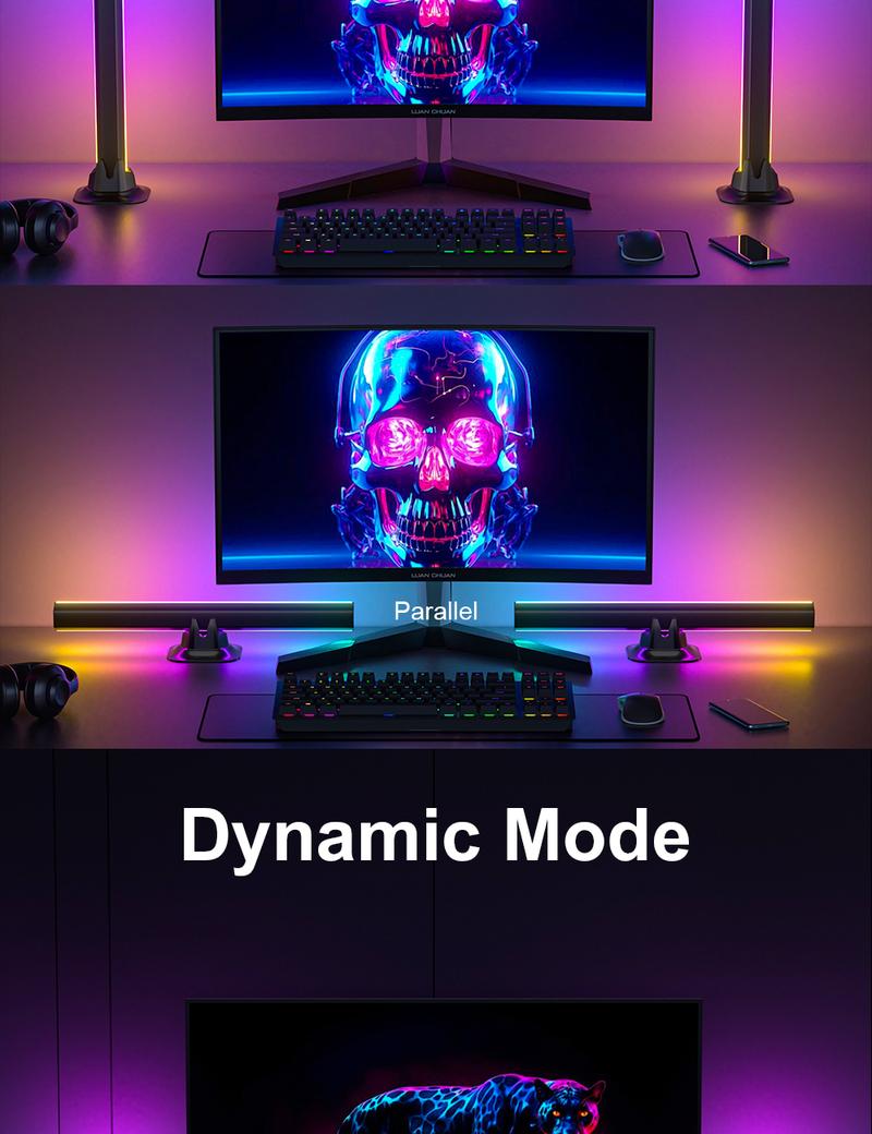 Valentine's Day RGB Smart LED Bar Light, App & Remote Control Ambient Desktop Lamp, USB Powered Music Sync Mood Lighting for Gaming Setup, Bedroom & Romantic Desk Decor