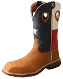 Twisted X Men's Texas Flag Western Work Boot Nano Composite Toe - Mxbn004
