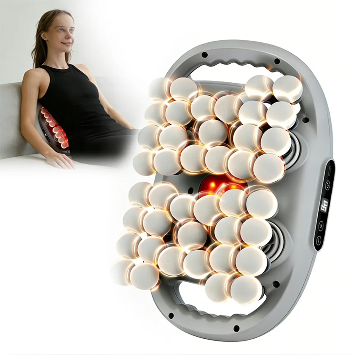 WEGAWA Handheld Deep Tissue Muscle Massager Gun - 42-Head, 30 Speed Settings, 9 Modes, Quiet Operation, Battery-Powered, Adjustable Relaxing Massage for Neck/Back Pain Relief, Ideal for Gym Use, Deep Tissue Muscle Massagers, Massage Gun, Batteries, Antiba