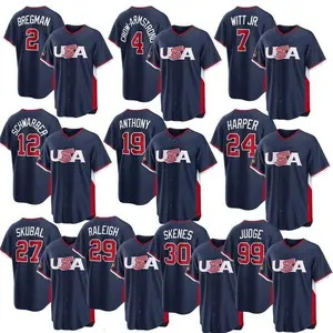 Men's/Youth Custom Professional Team USA Baseball 2026 World Baseball Jersey Navy Men's/Youth Custom Professional Team USA Baseball 2026 World Baseball Jersey Navy