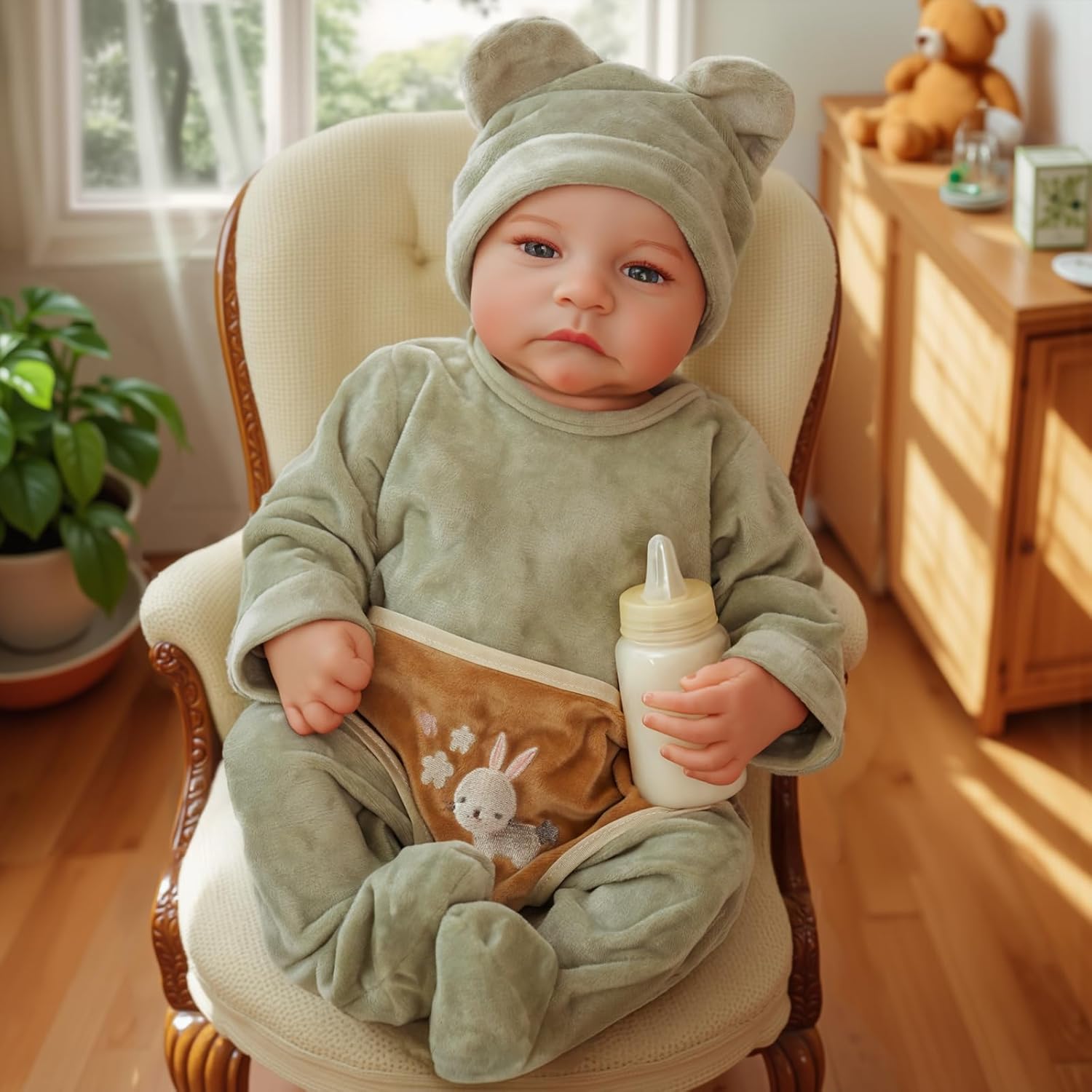 BABESIDE Lifelike Reborn Baby Dolls 20Inch Full-body Vinyl Real Life Baby Dolls with Toy Accessories for Kids Age 3+ Perfect Gifts for Mother's Day Valentine's Day Children's Day & Christmas