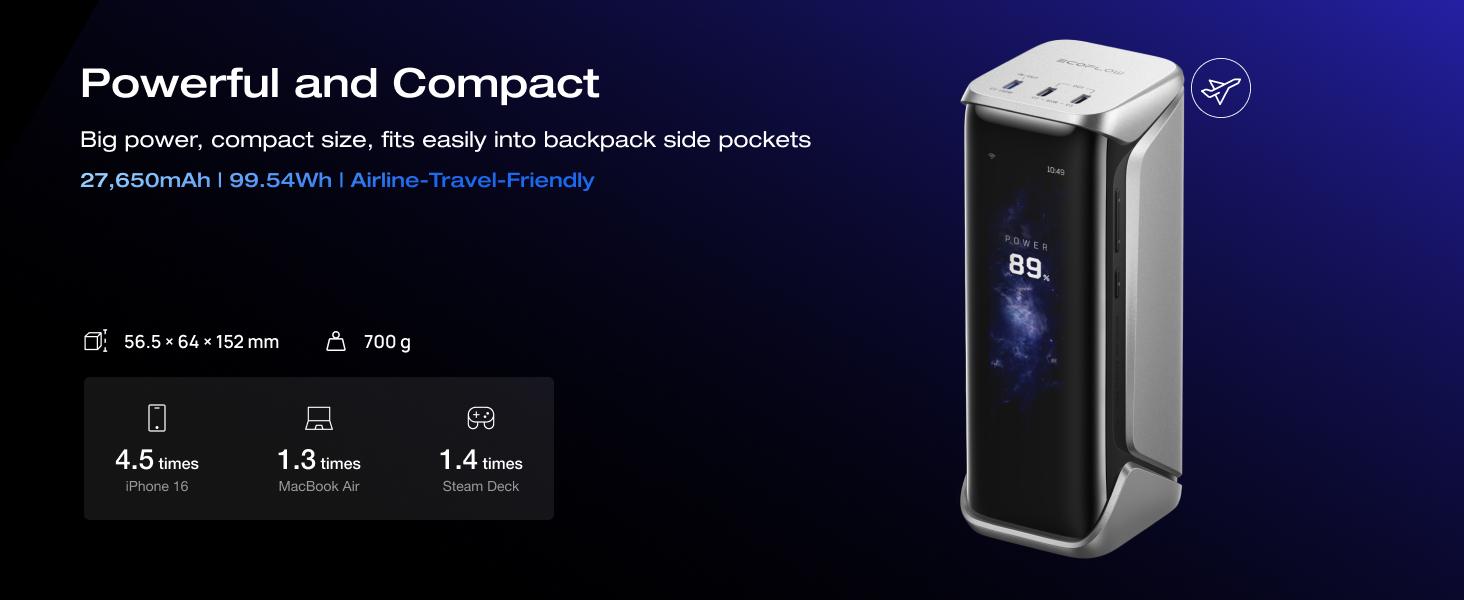 EcoFlow RAPID Pro X Power Bank (27,650mAh, 300W) EcoFlow RAPID Pro X Power Bank (27,650mAh, 300W)