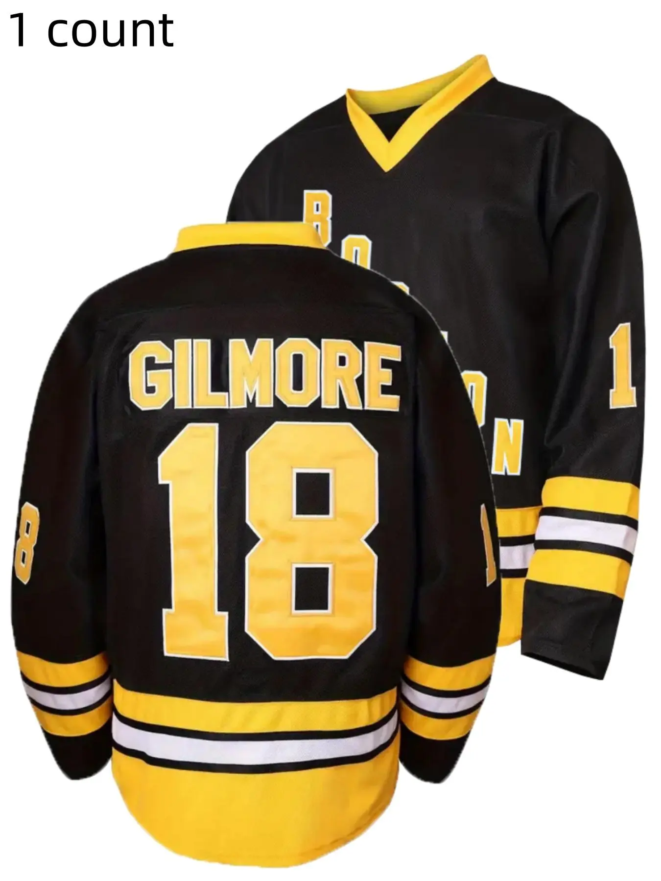 Men's Hockey Jersey, Stitched #18 Embroidery Hockey Jersey, Casual Loose Sportswear for Training & Competition, Sportswear for All Seasons, Athletic Wear, Athletic Clothes