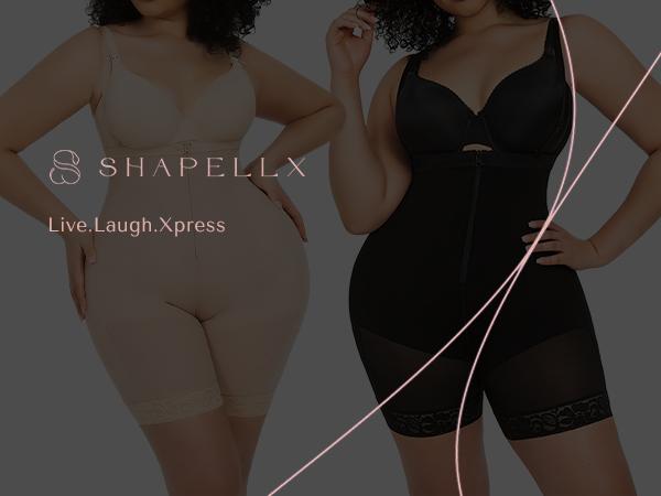 Shapellx AirSlim Firm Tummy  Bodysuit With Butt Lifter Shorts Shapewear Womenswear