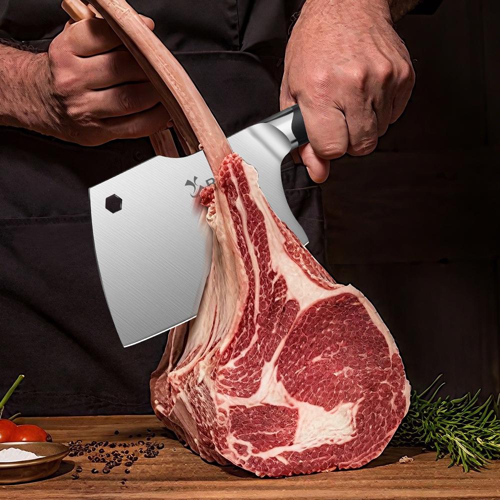 3Pcs High Quality Sharp Chef Knife Set, Professional Kitchen Knife, Alien Sheep Head Knife, Vegetable Knife, Slicer Knife, Ergonomic Solid Wood Handle, Suitable for Kitchens, Restaurants, Holiday Gift, Gift Box for Men and Chef