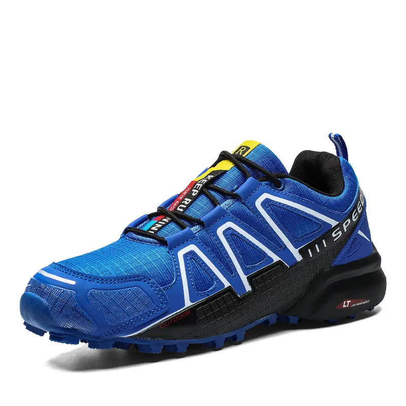 Men’s Waterproof Lightweight Hiking Shoes - Hike Shoes, Lightweight Hiking Footwear with Woven Fabric, Reinforced Toe, Rubber Sole, Non-Slip for Rugged Trails Trekking, Breathable Outdoor Mountain Walking