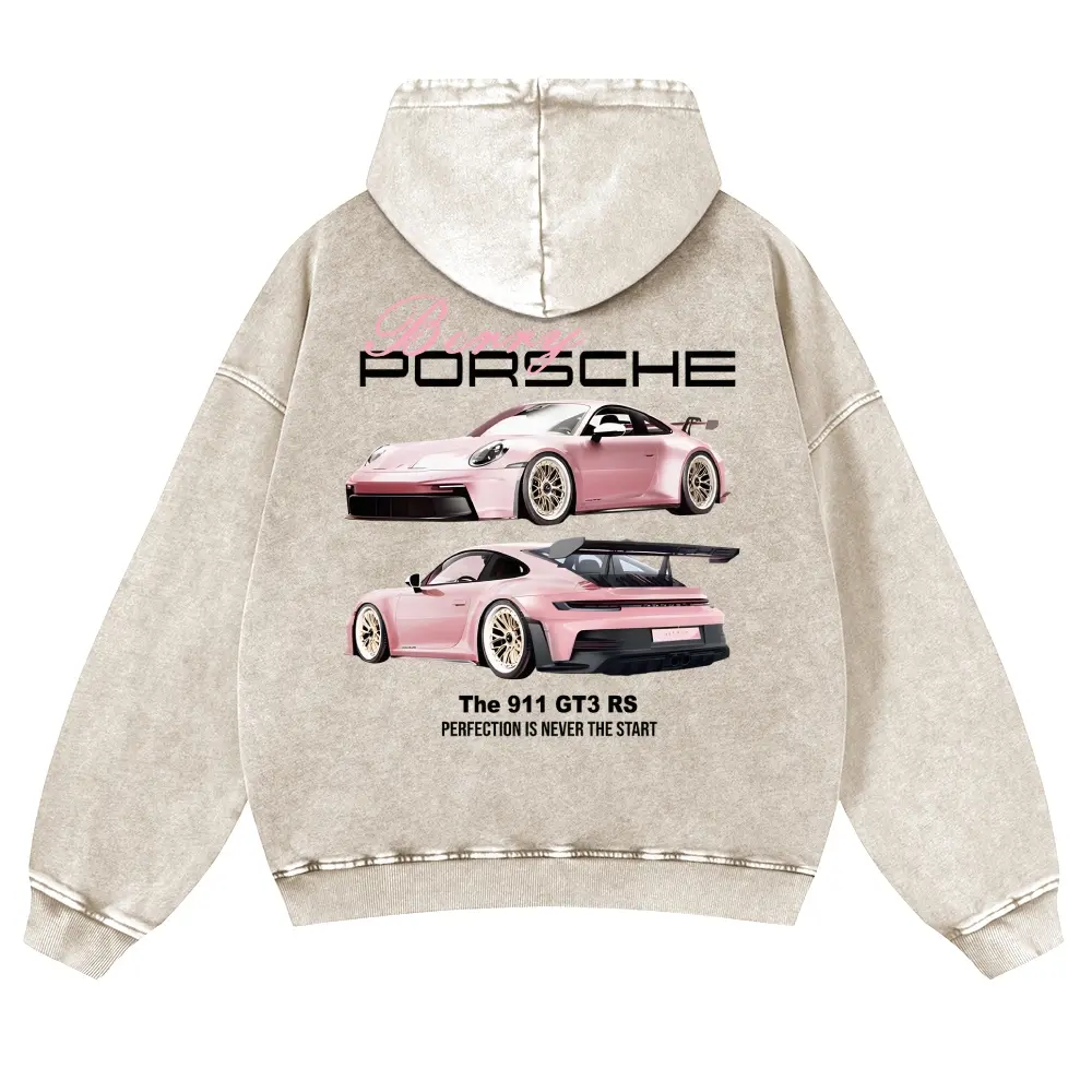 Men's Vintage Car Graphic Hoodie, 380GSM Heavyweight Pullover Top, Casual Oversize Fit in Soft Washed Cotton Blend Fabric, Tops, Thick, Long Sleeve, Streetwear Clothing, Jeans, Trendy Hoodies, Warm Thick Cotton