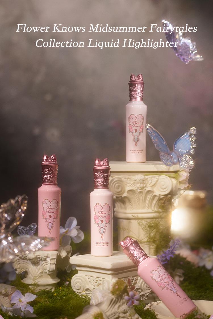 Flower Knows Midsummer Fairytales Collection Liquid Highlighter - Multichrome, Longlasting, Waterproof, Festival Makeup, Christmas Cosmetic Gift