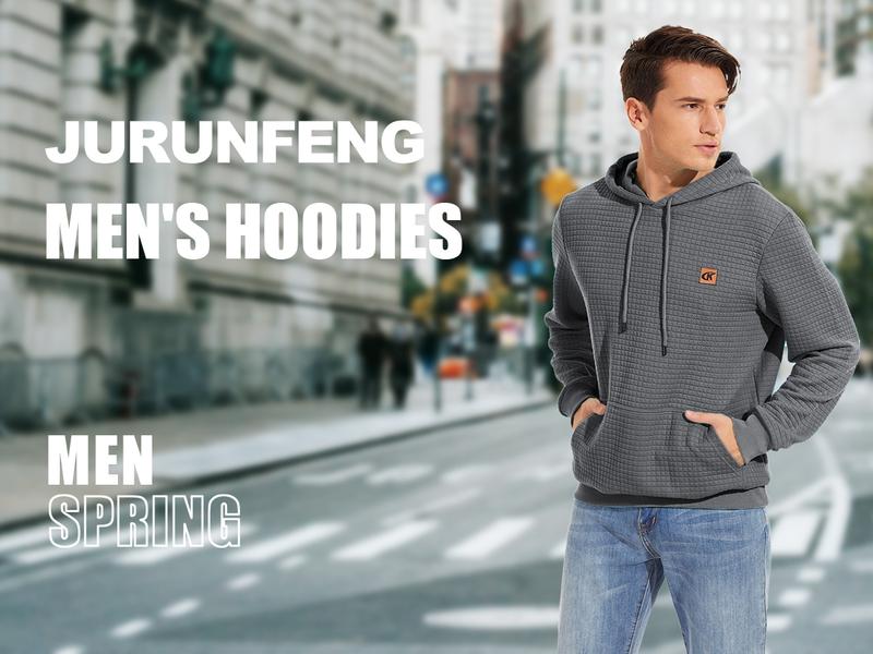 Mens Hoodies Sweatshirts Long Sleeve Fashion Waffle Knit Pullover Hoodie with Pocket Drawstring Adjustable Hood Comfortable Polyester Spandex Fabric Plaid Jacquard Design Mens Hoodies Sweatshirts Long Sleeve Fashion Waffle Knit Pullover Hoodie with Pocket Drawstring Adjustable Hood Comfortable Polyester Spandex Fabric Plaid Jacquard Design