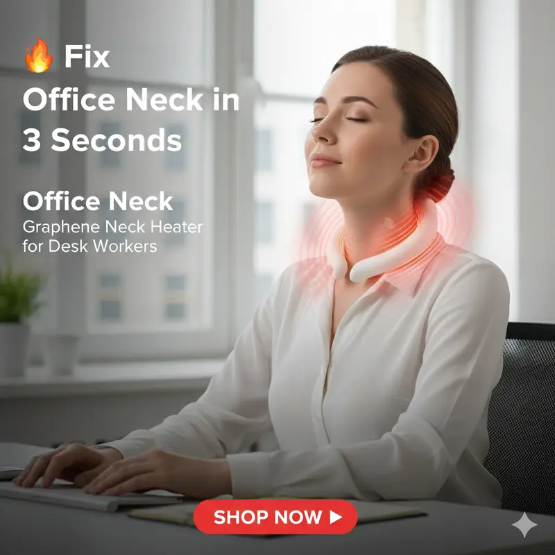 Christmas Gift Ekoio Graphene Rechargeable Neck Heater – Soothing Muscle&Neck Pain Relief&Stiff Neck Relief, Fast Heat Therapy, 8H Battery Life&Portable, Wearable for Home, Office & Outdoor, Perfect Gift for Mom, Dad, Him & Her, Mother's Day Gift