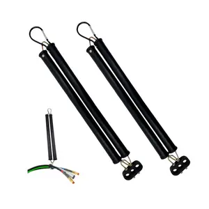 TORQUE 2 PCS 3 in 1 ABS Air Line Hose Tracker Tender Kit with 20" Double Spring and Protective Sleeve for Truck Tractor Trailer (Heavy Duty Spring with 3 Hose Holder) (2 x TR17145-D)