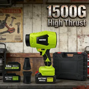 SEEVOX 48V Cordless Leaf Blower with 2 Batteries 1500G High Thrust Perfect Christmas Gift 30Ah 48Vmax Power