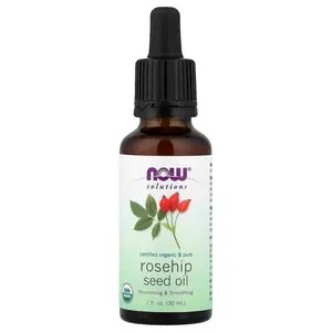 NOW Foods Solutions, Certified Organic & Pure Rosehip Seed Oil, 1 fl oz (30 ml)