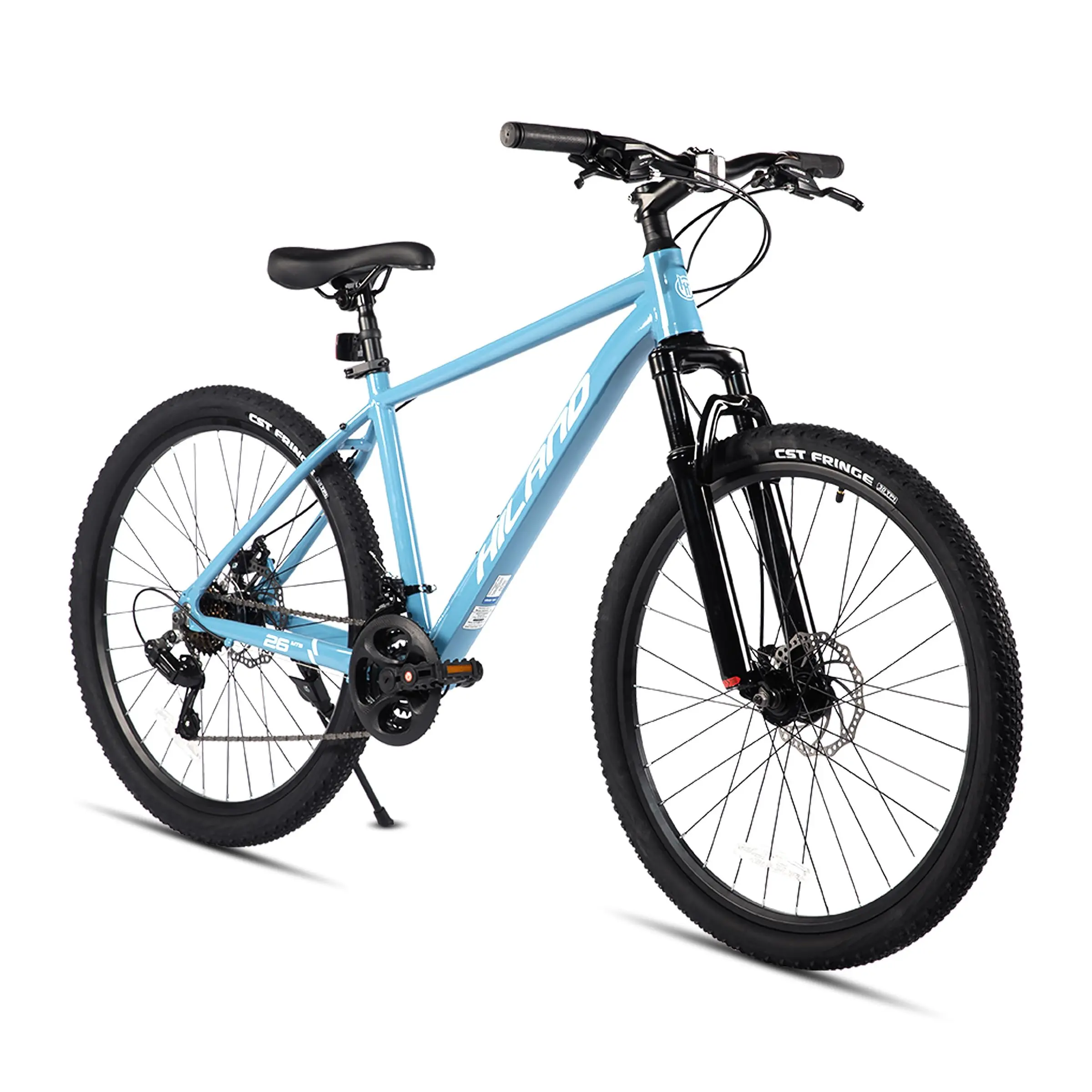 Joystar Adult Fit Mountain Bike - 26-inch/27.5-inch High Carbon Steel Frame, 21 Speeds, Suspension Fork, Dual Disc Brakes, Lightweight All-Terrain Bicycle for 5-6 ft Adults